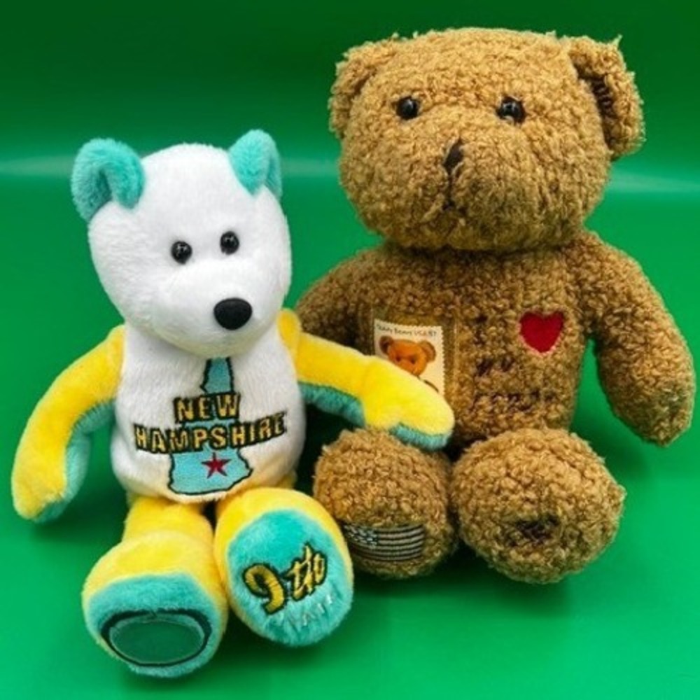 Limited Treasures Timeless Teddy Bear Set NH USA Plush Collectible coin stamp
